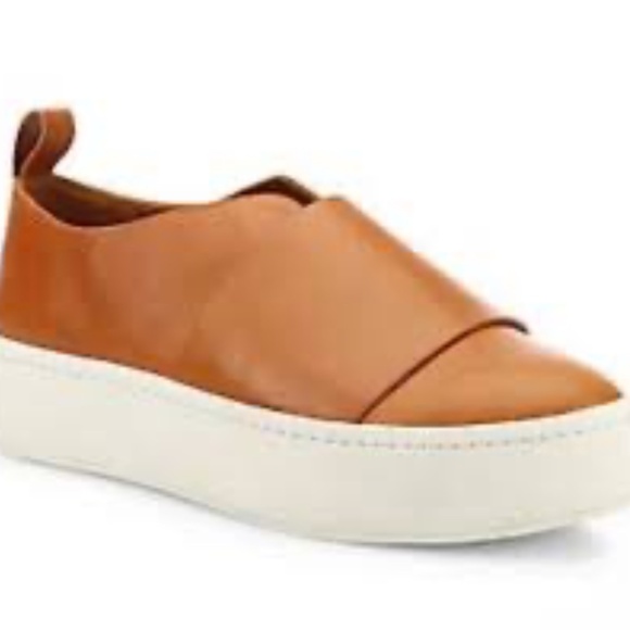 Vince Wallace Leather Platform Sneaker Sz 9 - Picture 1 of 6